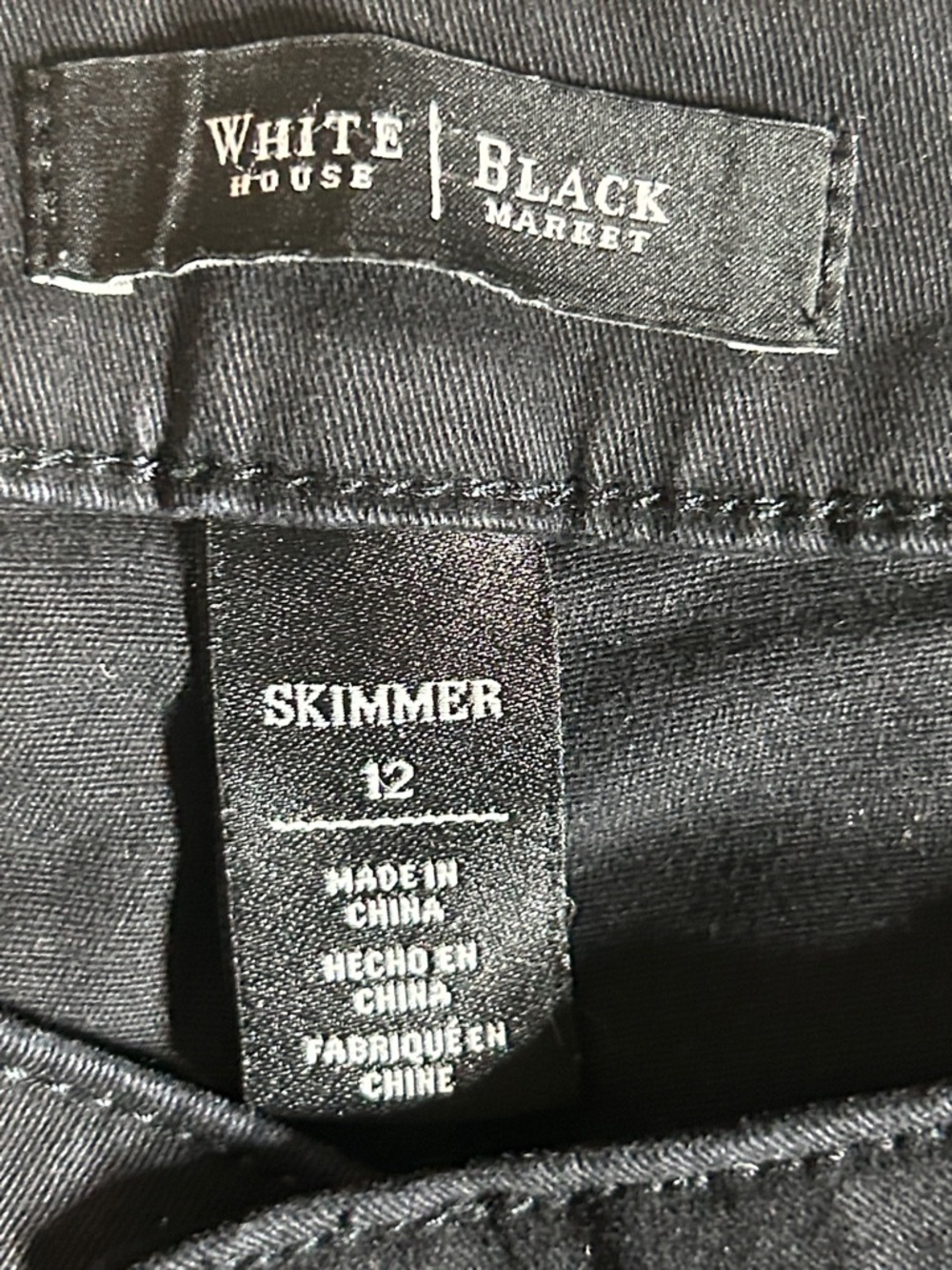 White House Black Market Women’s Black Skimmer Pants Jeans, Size 12 - Picture 2 of 9